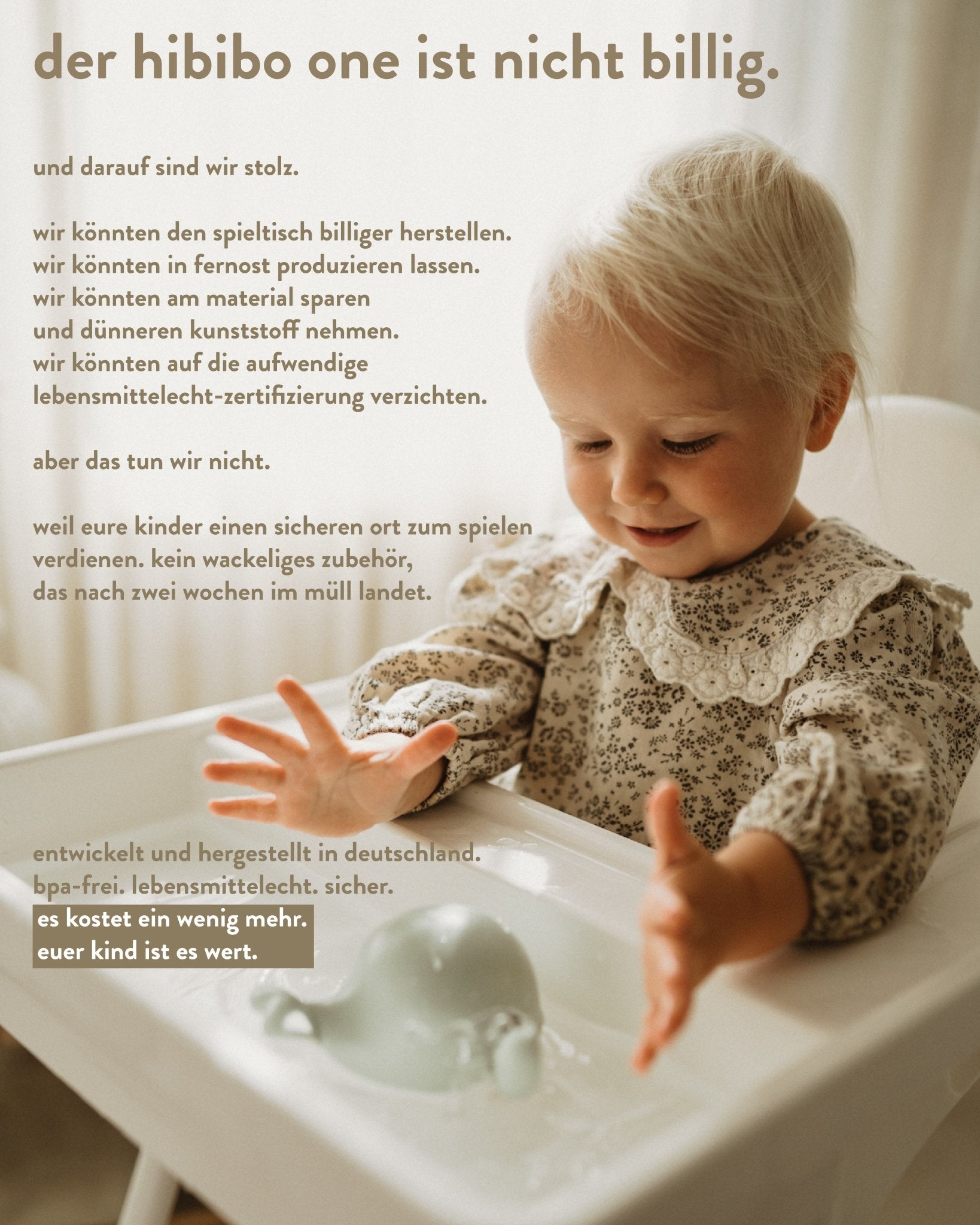 hibibo one: der spieltisch für den ikea hochstuhl - hibibo